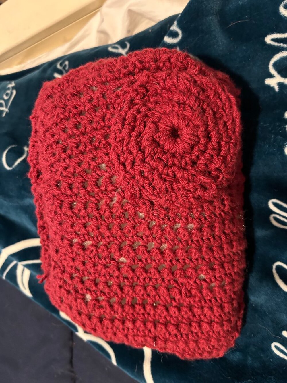 Hand Crafted Red Piillow